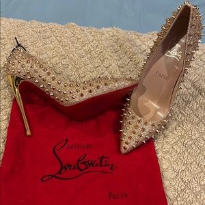 Christian Louboutin Gold Stiletto Heels